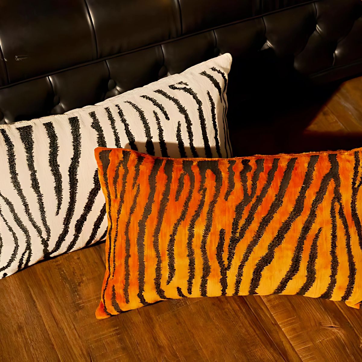 Orange Zebra Pillow - Pillow - bedroom - cushion - beekindled