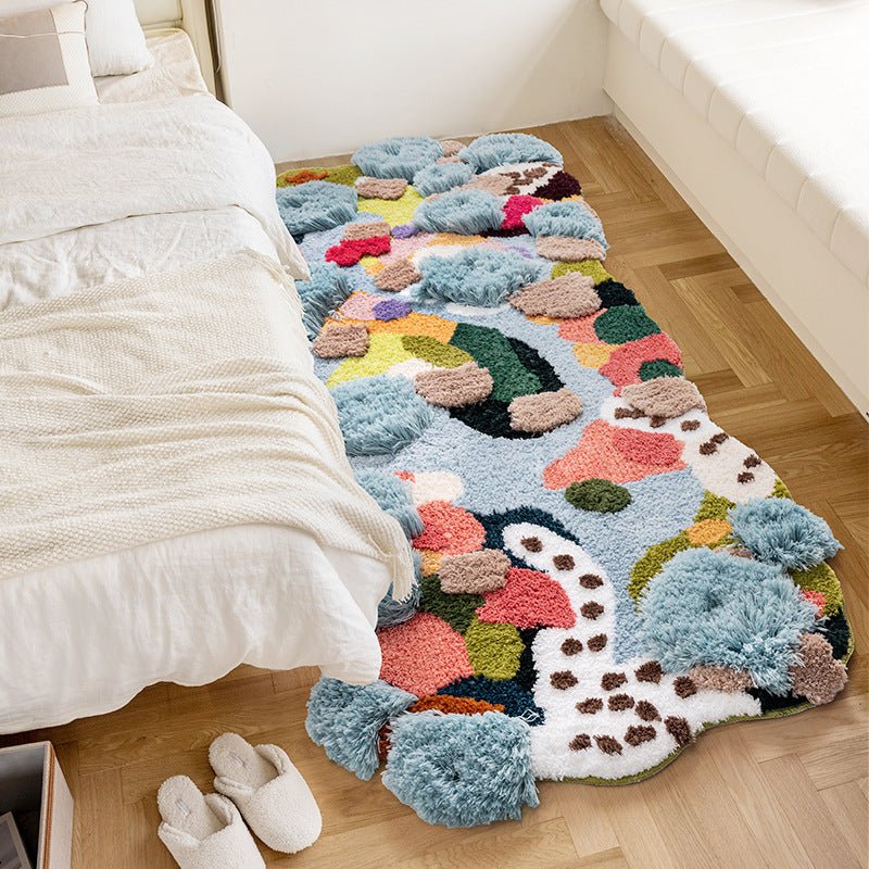 Patterned Moss Rug Rugs 80x180cm bedroom beekindled