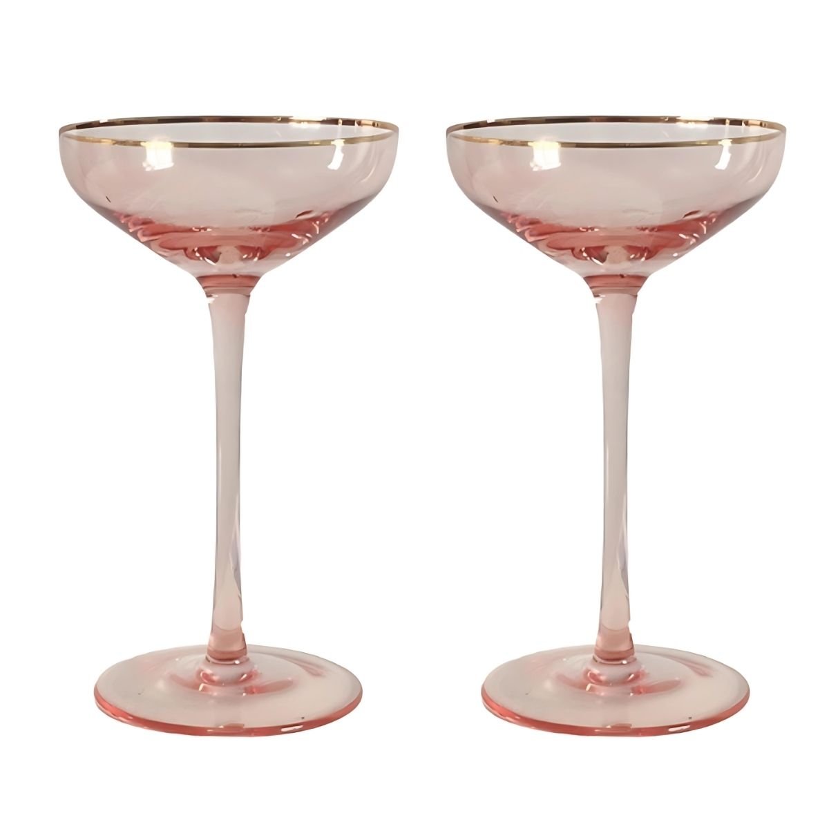 Pink Glass Stemware - Stemware - cocktail - dining - beekindled