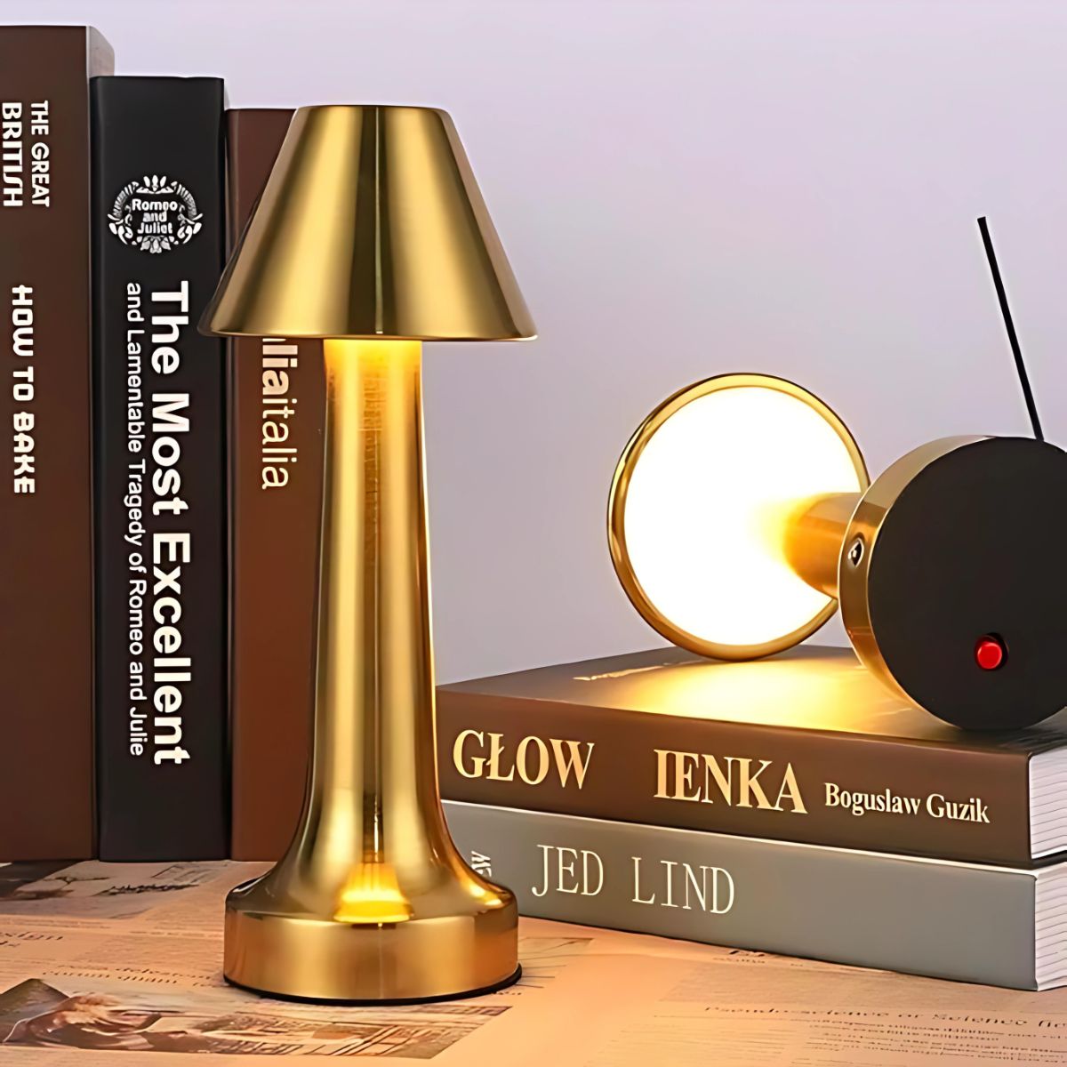 Portable Gold Lamp - Lamps - livingroom - office - beekindled