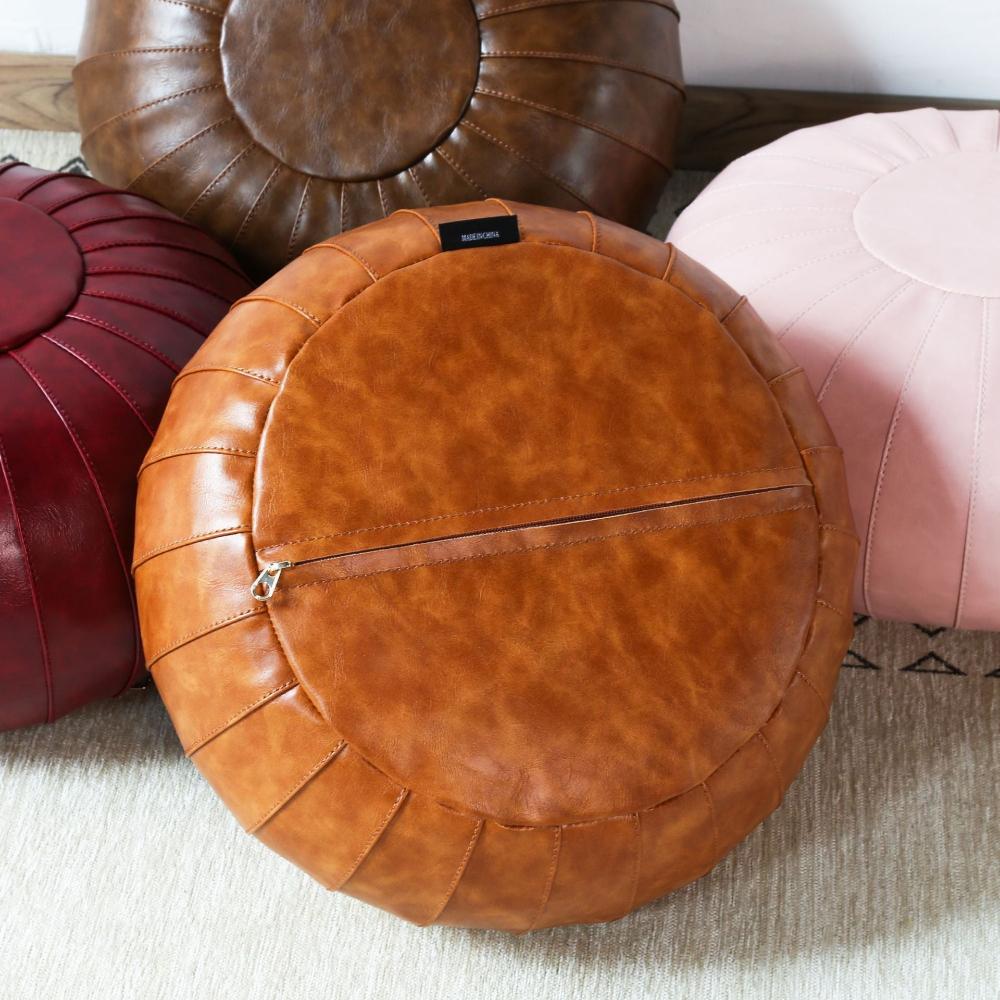 Pumpkin Leather Cushion Cover Cushion Cover Pink cushion beekindled