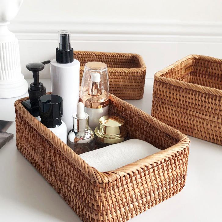 Rattan Basket - Basket - bathroom - bedroom - beekindled