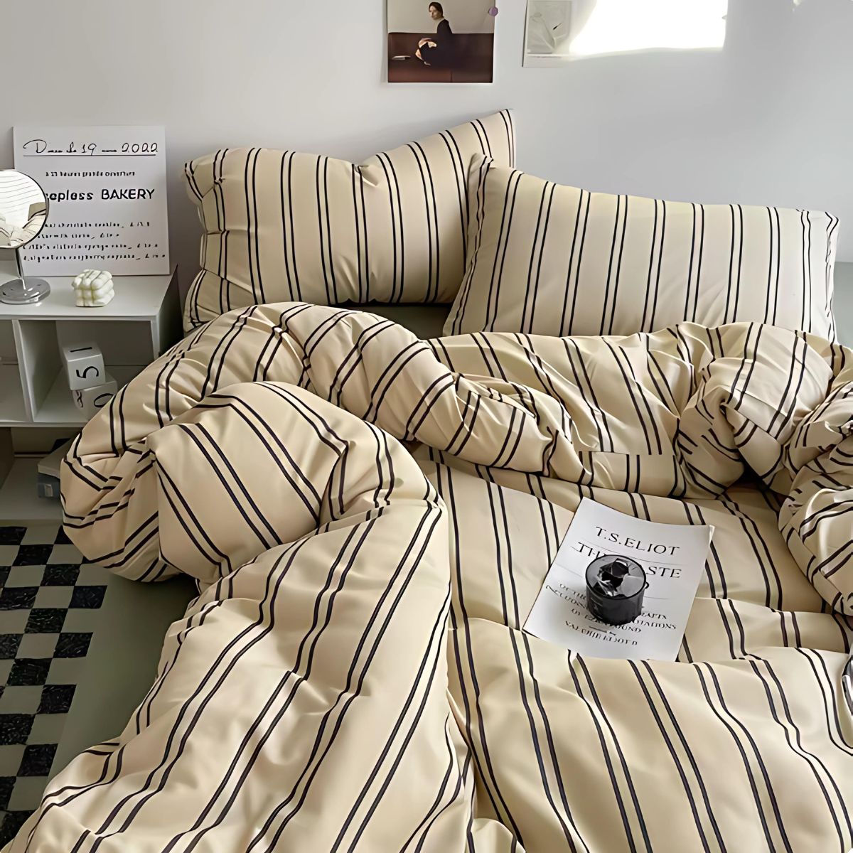 Romantic Stripes Bedding - Bedding - bedding - bedroom - beekindled