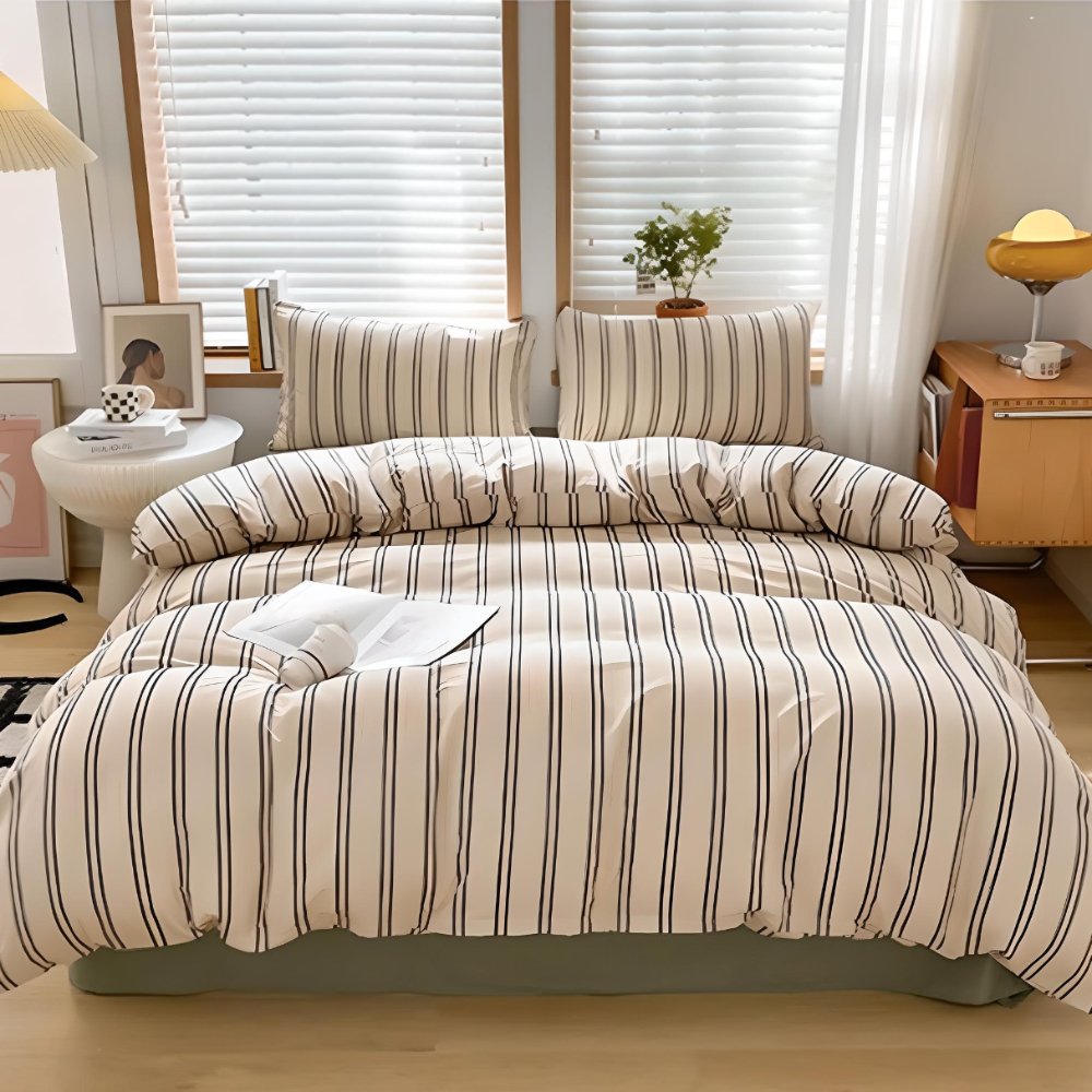 Romantic Stripes Bedding - Bedding - bedding - bedroom - beekindled