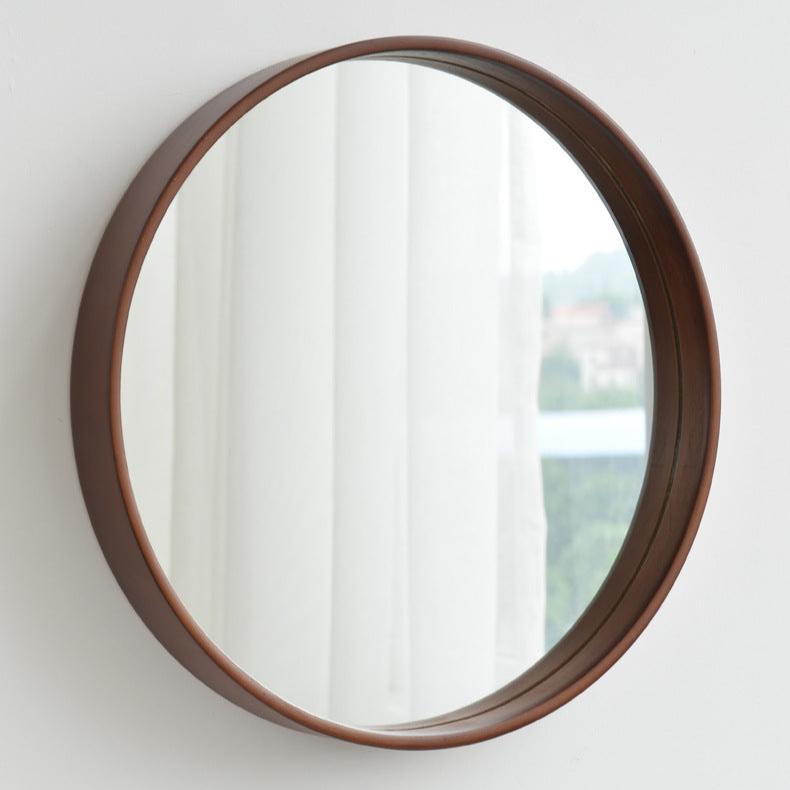 Round Wooden Frame Mirror - Mirrors - bathroom - bedroom - beekindled