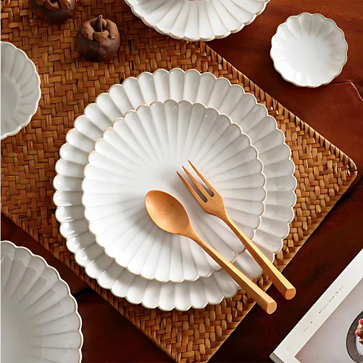 Scalloped Tableware - Tableware - kitchen - beekindled