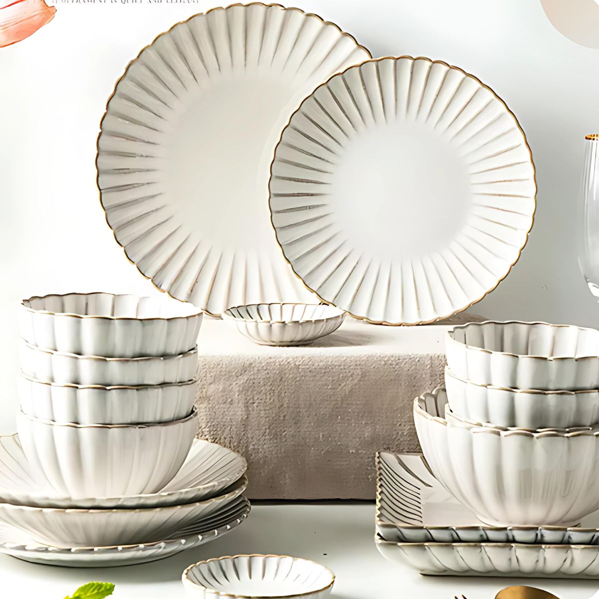 Scalloped Tableware - Tableware - kitchen - beekindled