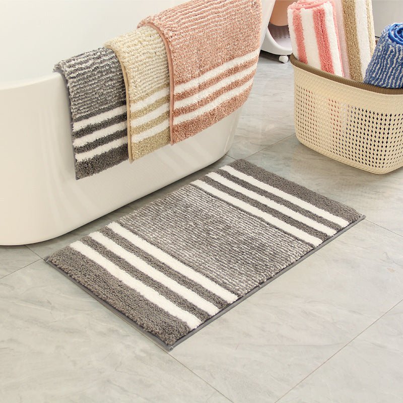 Stripe Bath Mat Bath Mat Beige bathmat beekindled