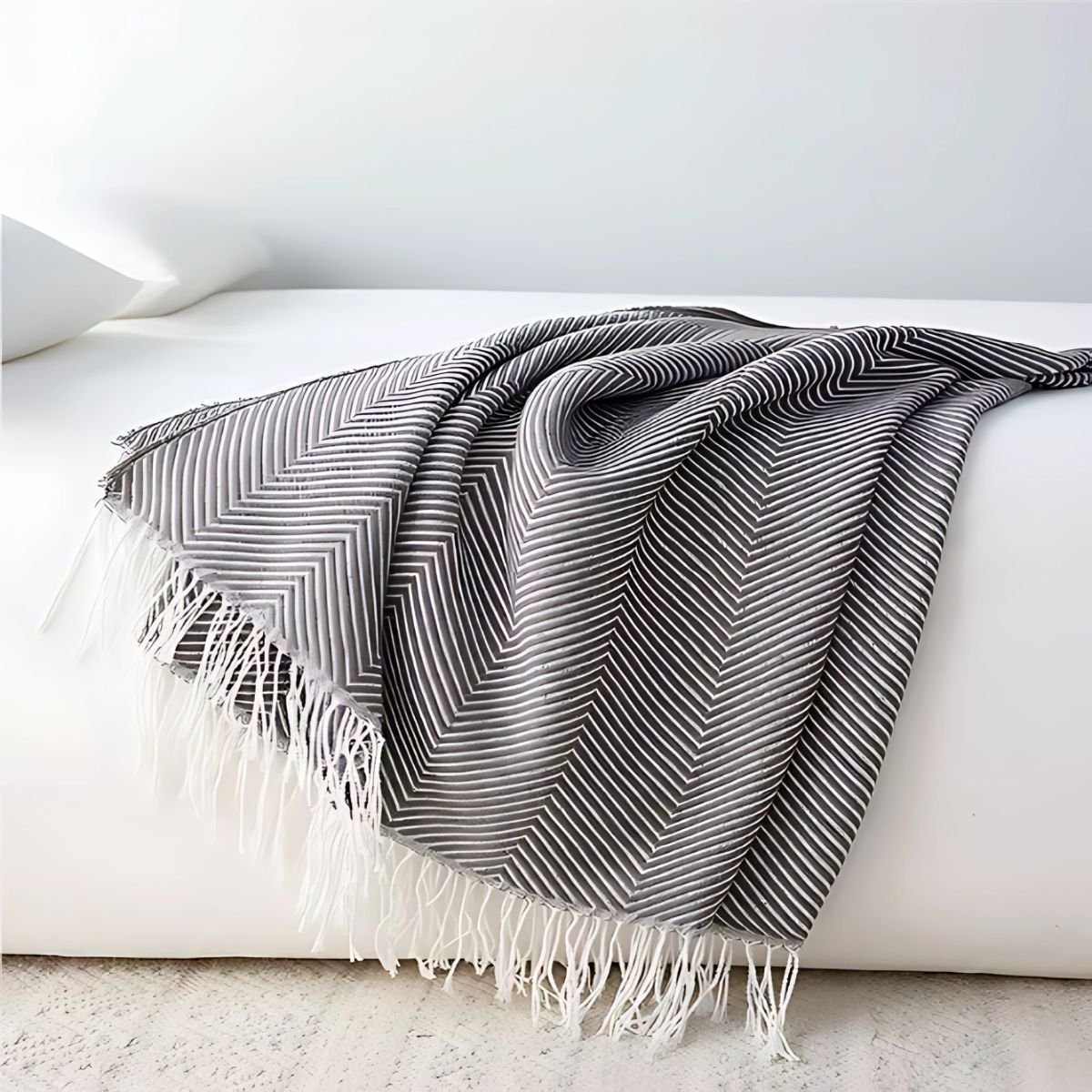 Stripe Tassel Blanket - Blankets - bedroom - blanket - beekindled