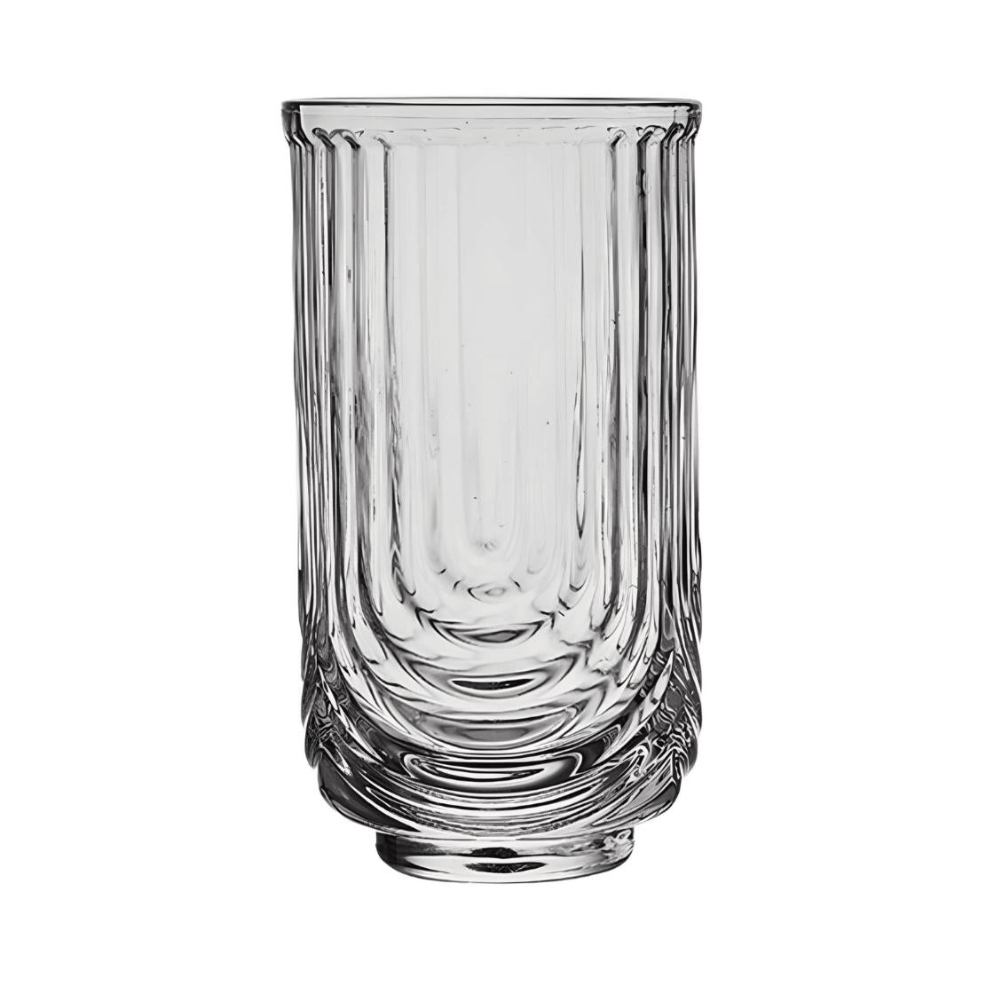 Tall U shape line drinking glass