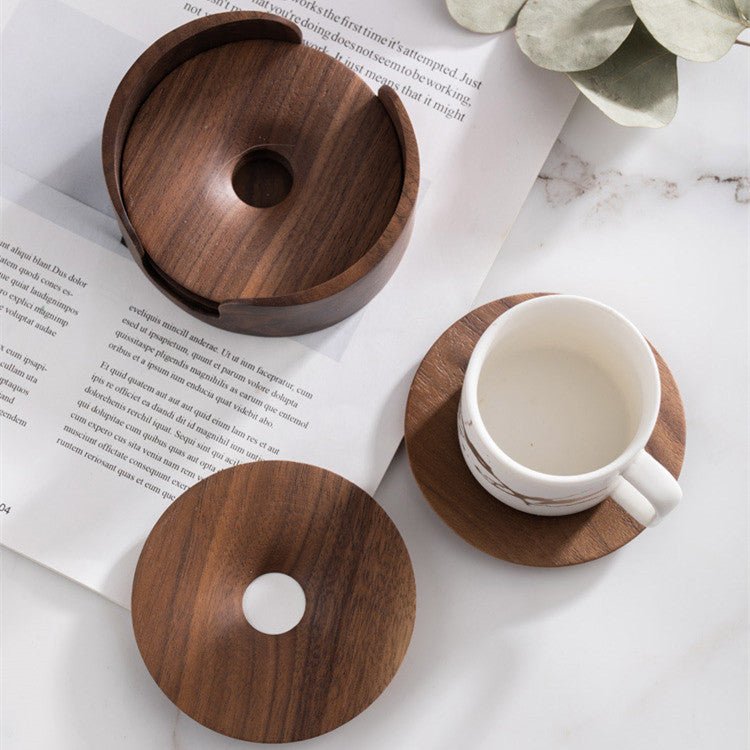 Wood Disk Coaster Set - Coasters - coaster - coffee & tea - beekindled