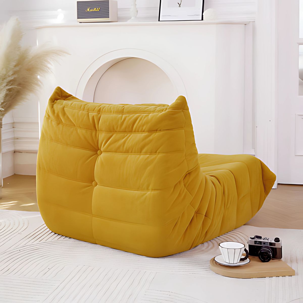 Yellow Lazy Chair - Chair - chair - furniture - beekindled