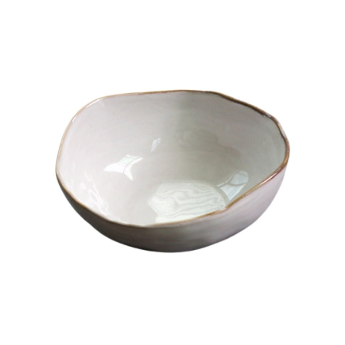 Asymmetrical white bowl