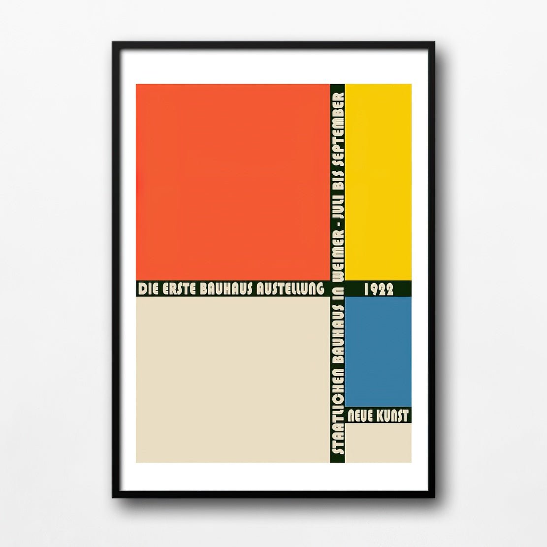 Retro Bauhaus abstract art poster