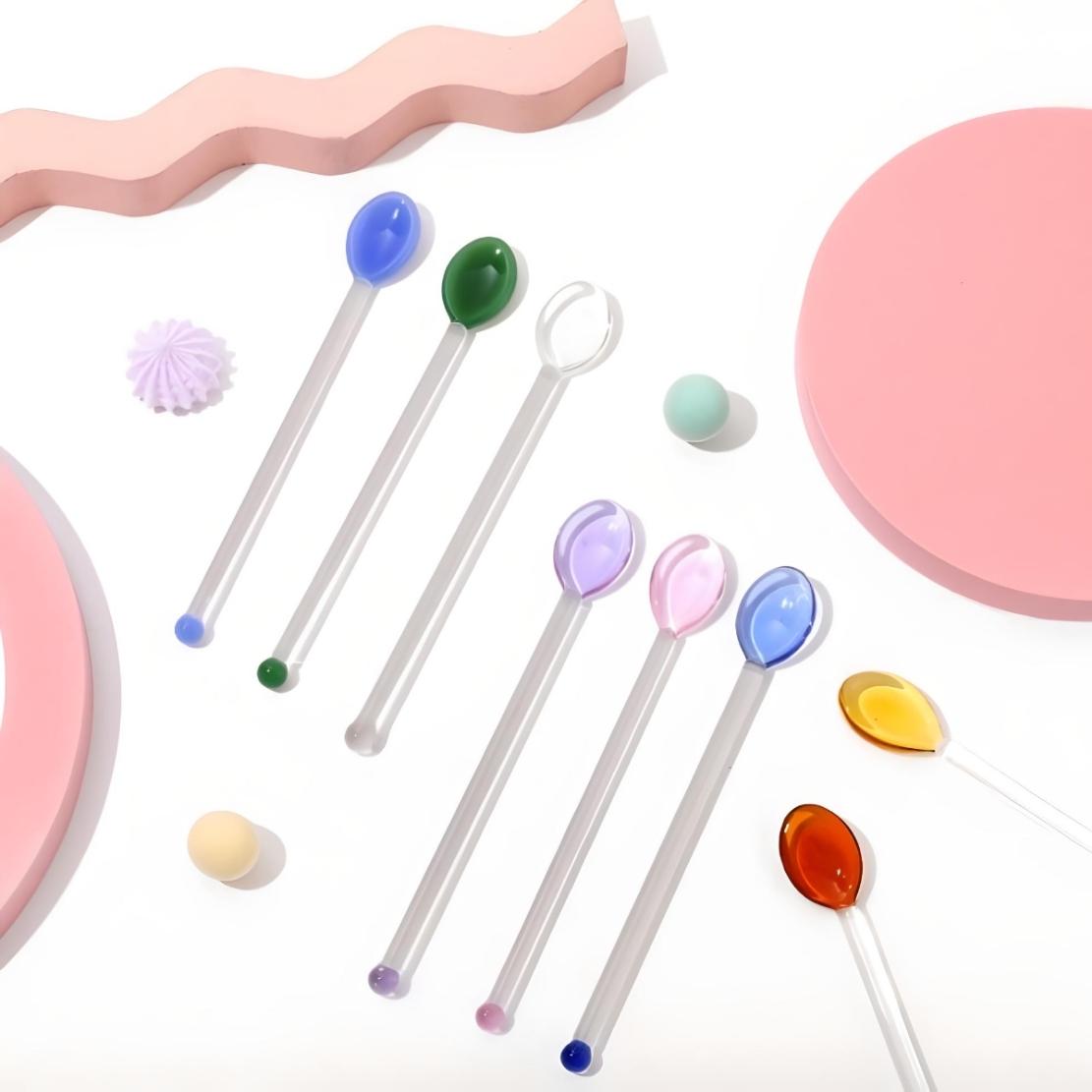 Colourful lollipop spoon tableware