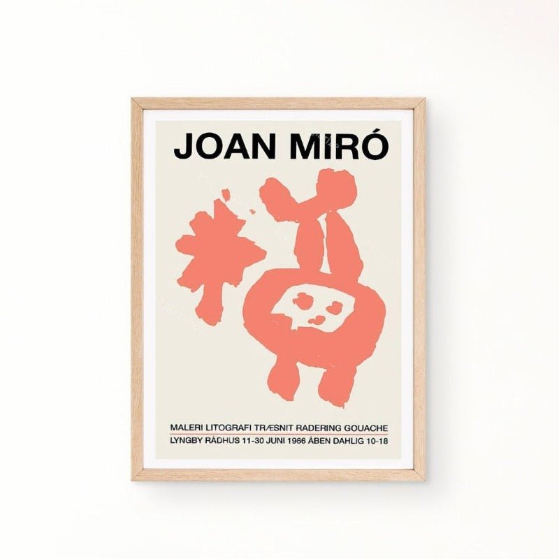 Joan Miró Poster / Orange abstract art print 