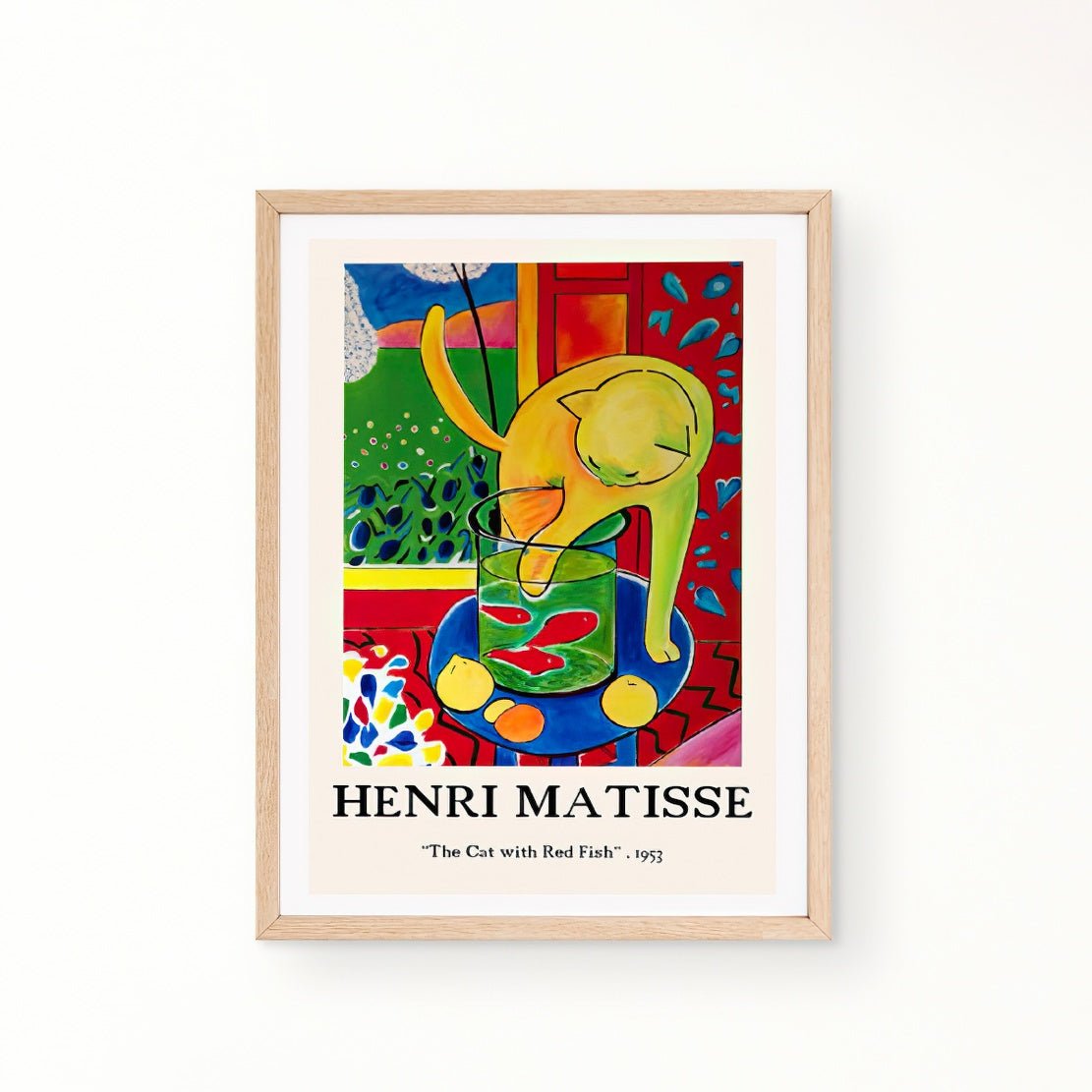 Henri Matisse "The Cat with Red Fish" 1954 art print poster