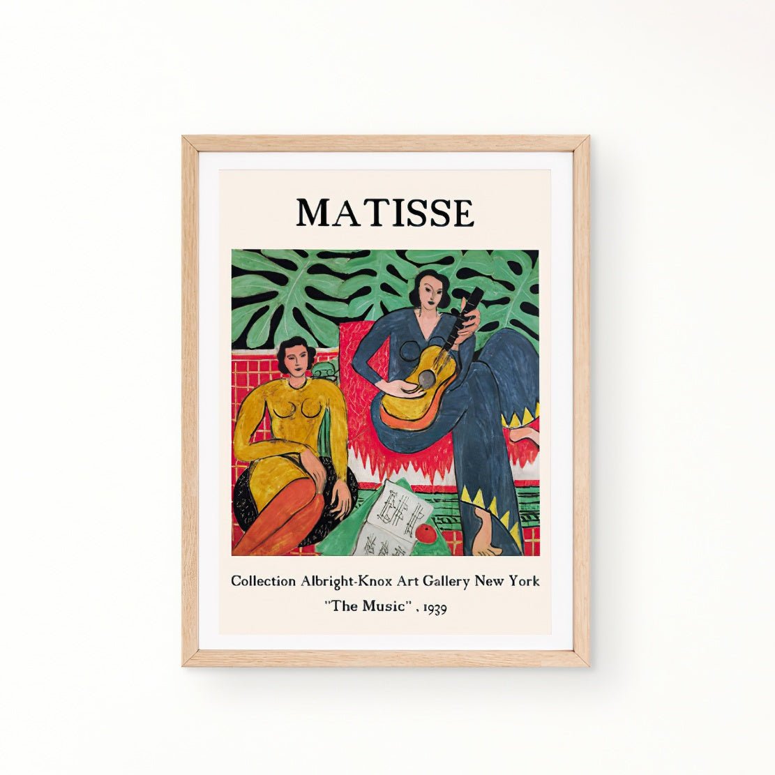 Henri Matisse "The Music" 1939 art print poster