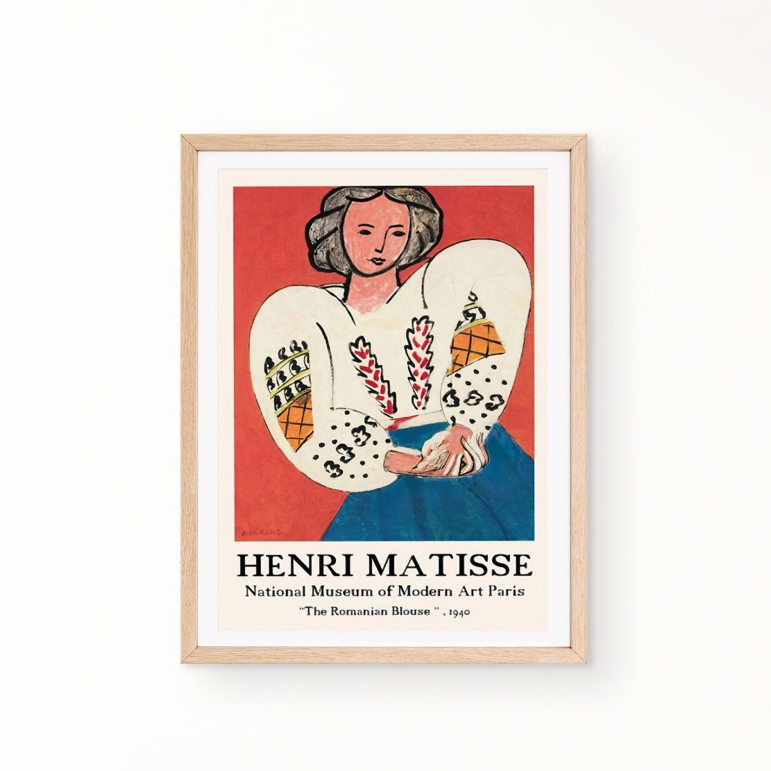 Henri Matisse, "The Romanian Blouse", 1940 art print framed poster