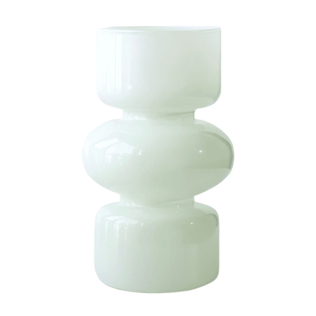 Pastel green geometric ball glass vase