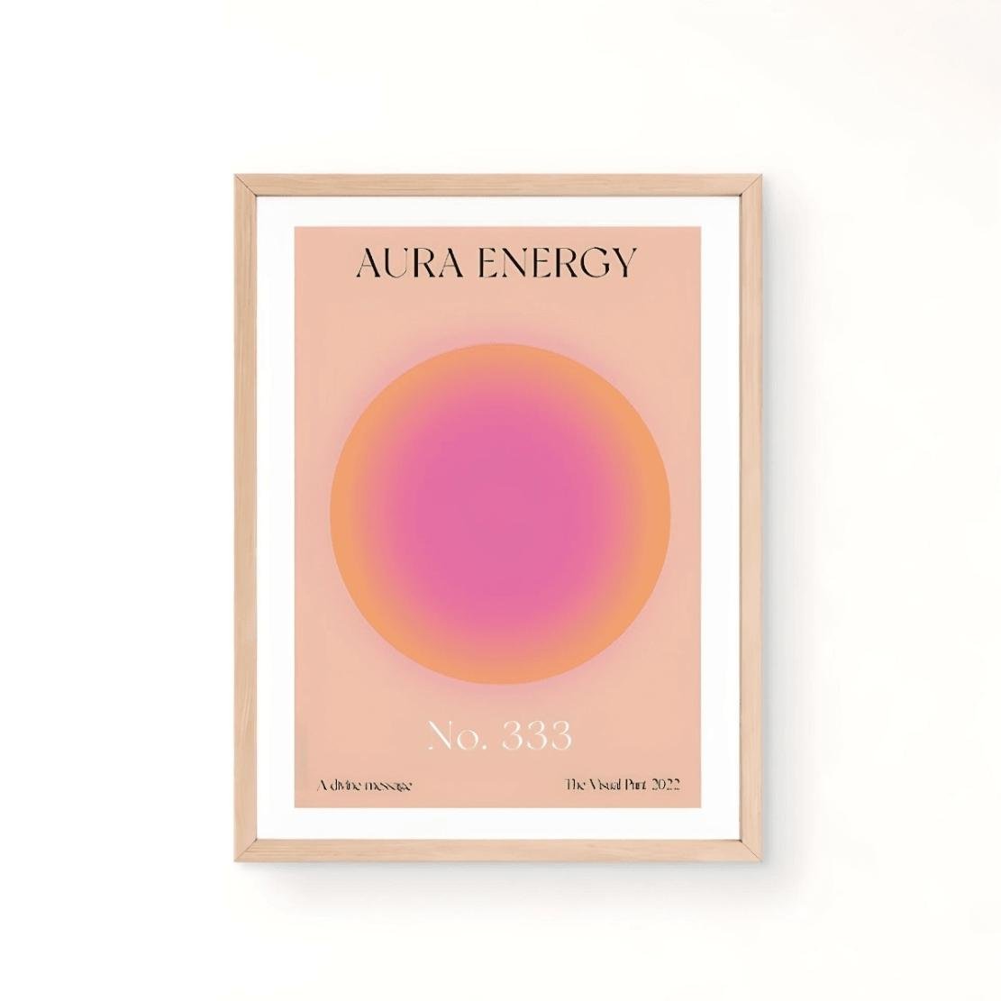Pink orb aura energy poster
