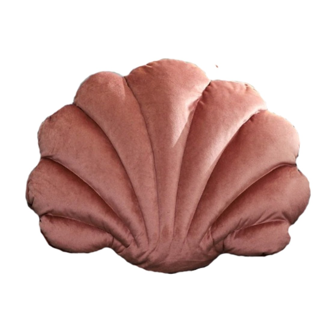 Pink velvet decorative shell cushion