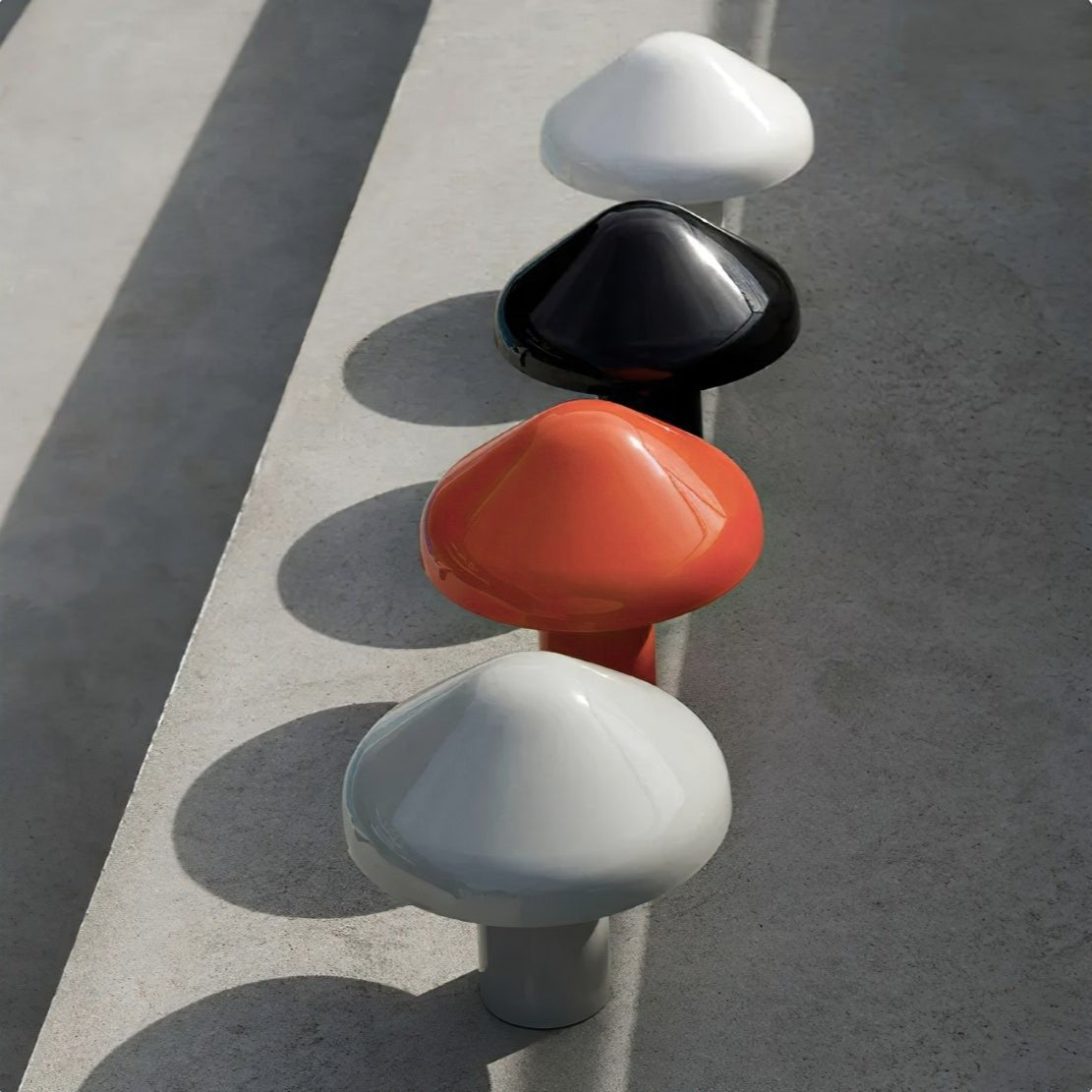 Metallic mushroom nordic design portable USB table lamps