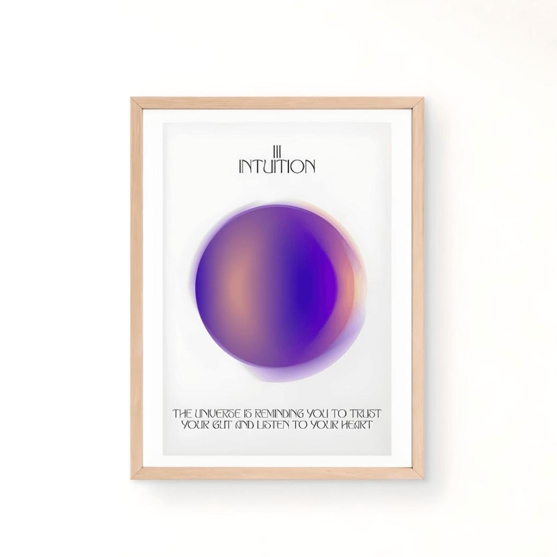 Angel number 111 poster, gradient purple aura orb art print