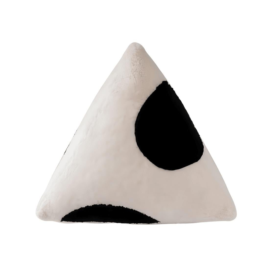 Black & white triangle dot decorative throw pillow