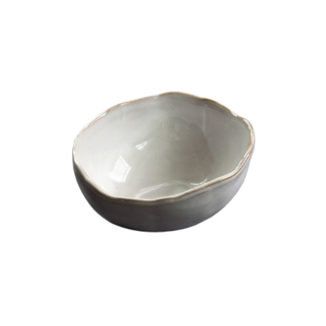 White asymmetrical bowl