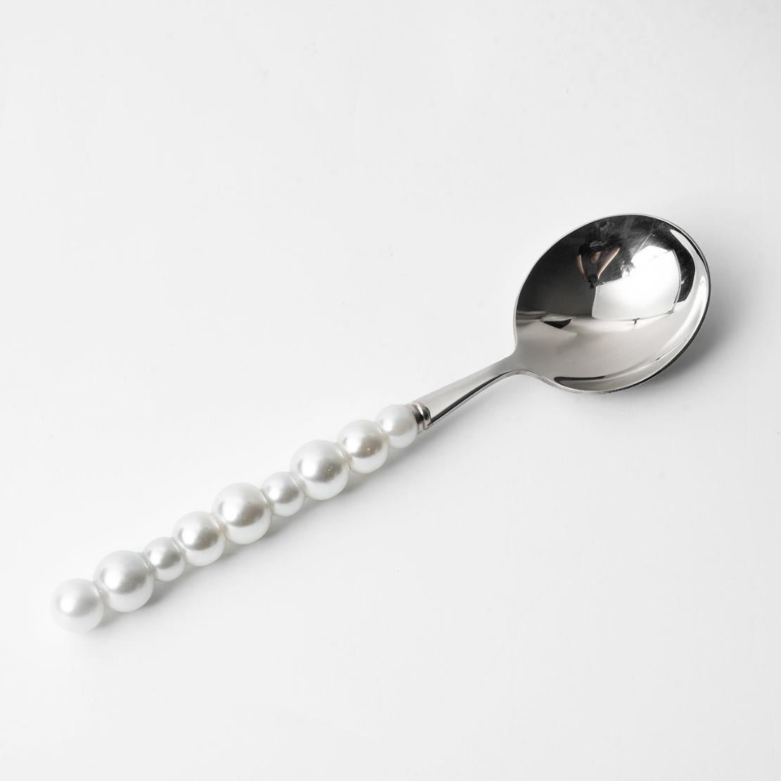 White pearl silver tableware tea spoon