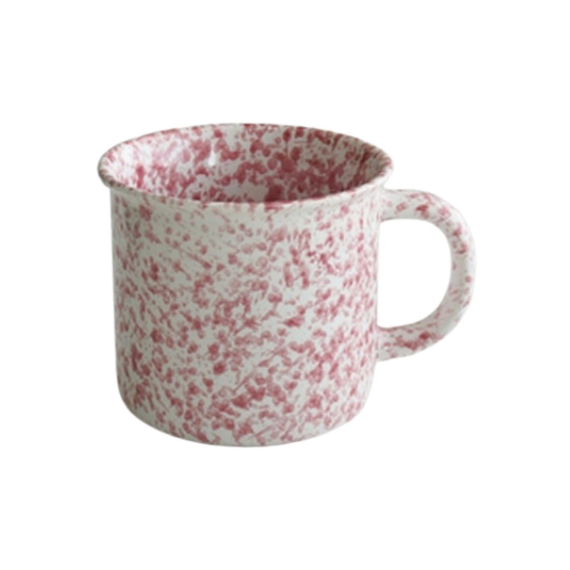 Pink & white splash ink ceramic coffee mug
