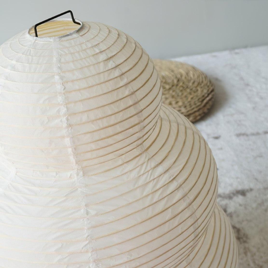 White rice paper bubble lamp