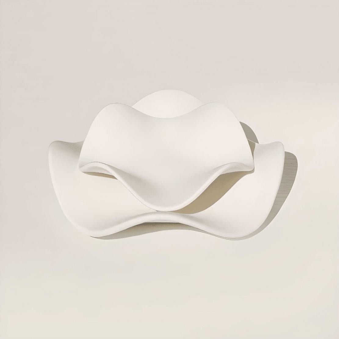 White, elegant, wavy bowls / set of 2