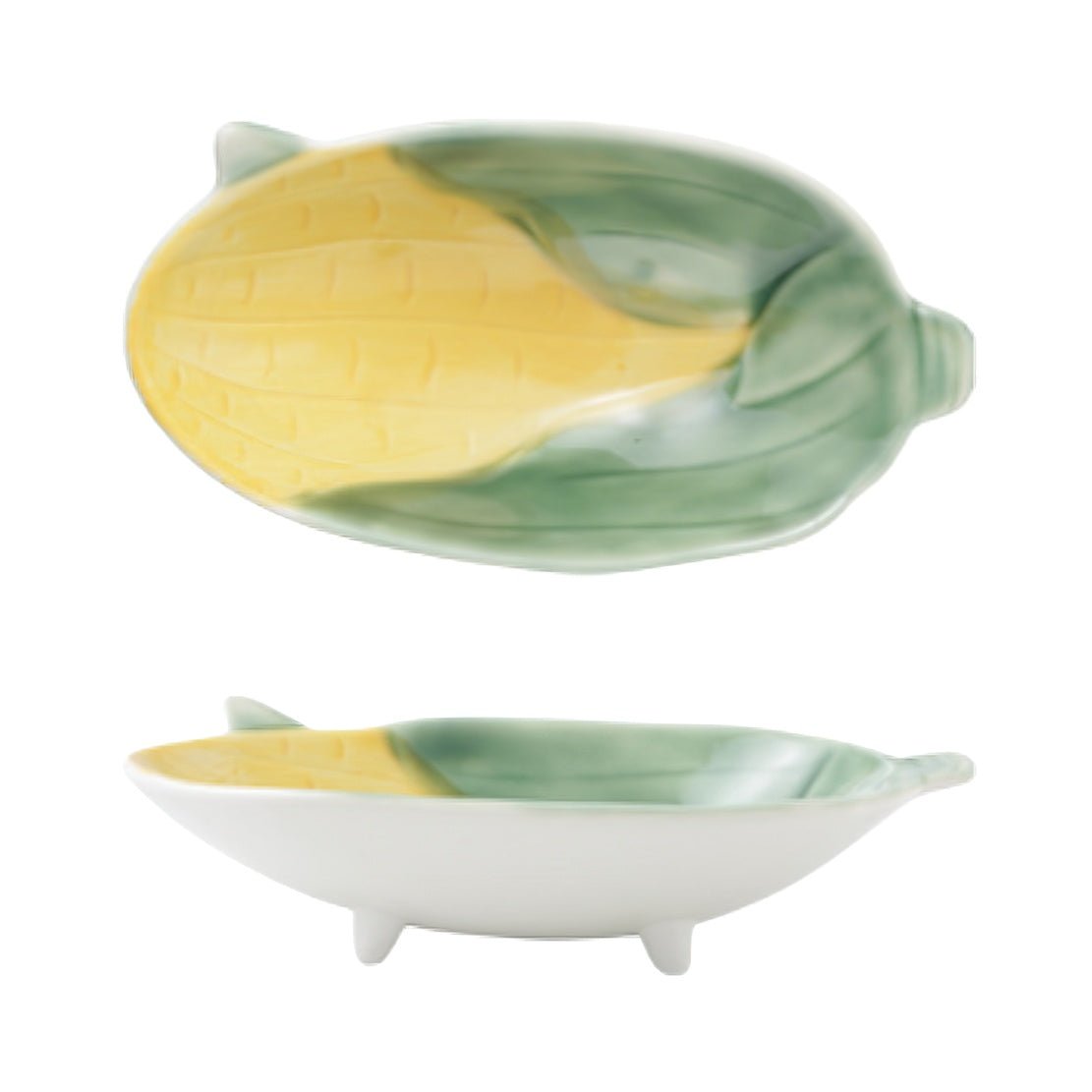Ceramic, colourful vegetable dish bowl / Corn