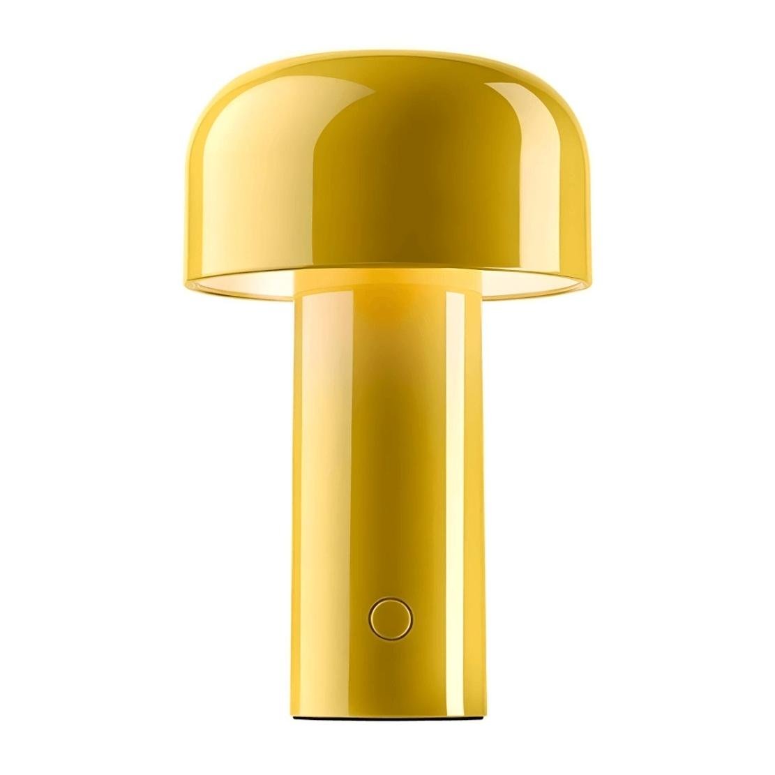 Yellow LED portable USB metal table lamp
